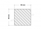 Bara patrata aluminiu 40 mm 1